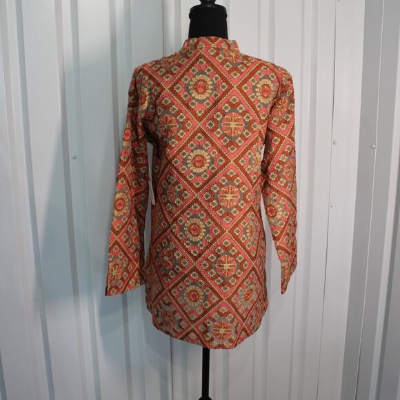 Sigrid Olsen Signature Womens Structured Button Down Overshirt Sz Med NWT Sheer - Picture 2 of 8